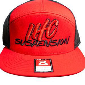 IHC SUSPENSION CAP- FLATBILL RED/BLACK